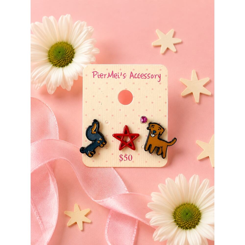 Dachshund & Labrador/Golden Retriever Stud Earring Set